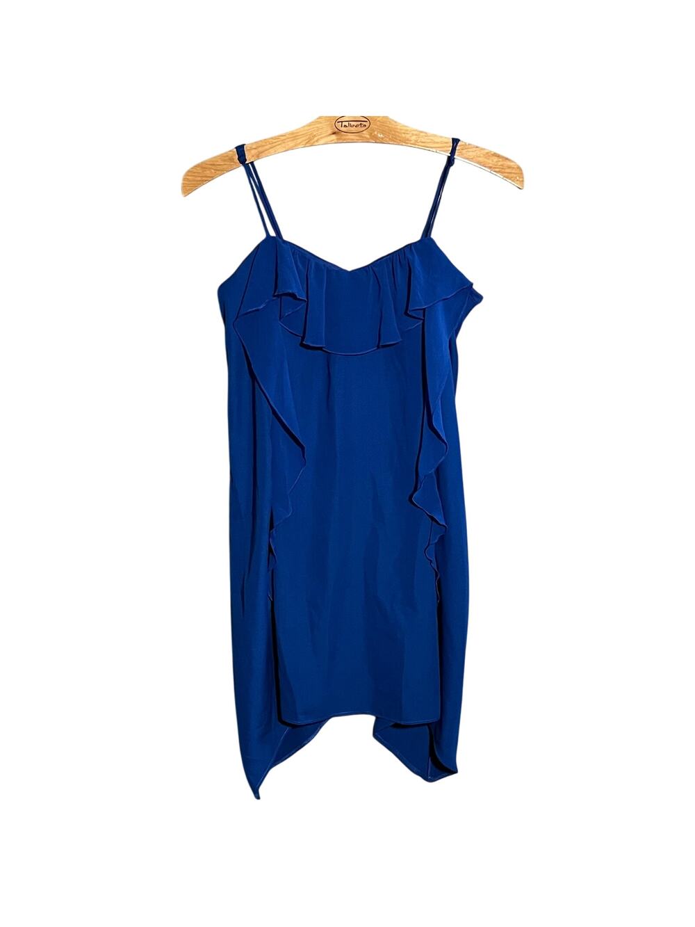 JustFab Royal Blue Ruffled Dress, Size M – New with Tags, Good Condition